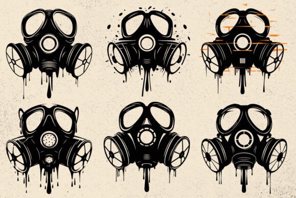Biohazard Skull Gas Svg: Graphics & Crafts