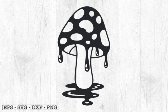 Dripping Mushroom Svg File, Fungi Svg