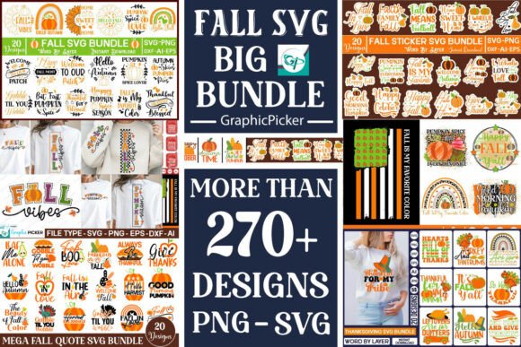 Fall Mega Bundle, Autumn Graphics & Crafts