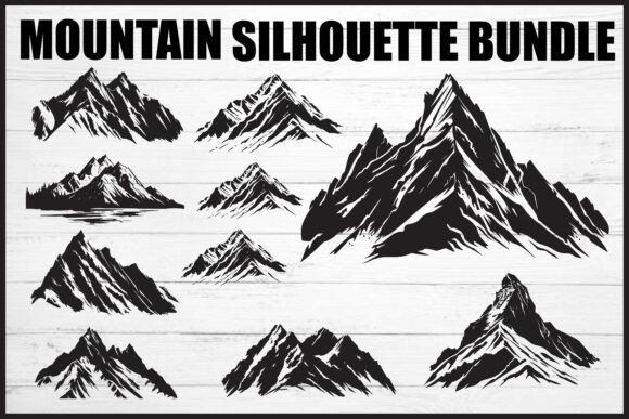 Mountain Silhouette Outdoor Adventure Graphics and Crafts