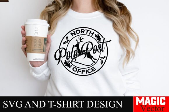 North Pole Post Office SVG Cut File for Graphics and T-Shirt Designs