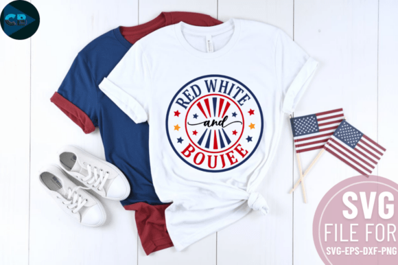 Red White and Boujee SVG Design