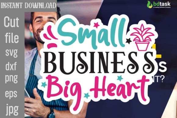 Small Business Big Heart SVG Cut File