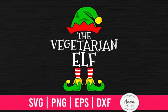 The Vegetarian Elf Funny Christmas Graphics