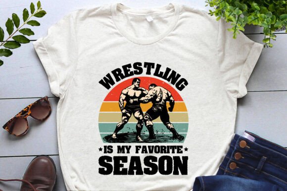 Wrestling is My Favorite Season Graphics and T-Shirt Designs