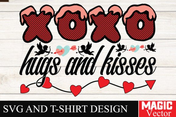XOXO HUGS and KISSES SVG Cut File